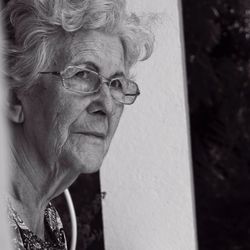 Close-up of woman looking away