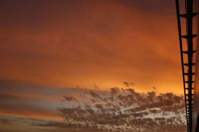 Low angle view of sky at sunset
