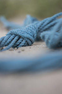 Close-up of tied rope 