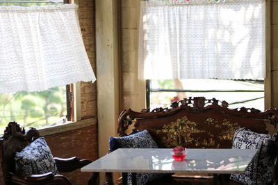 Table and chairs at home