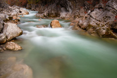 River flowing through rocks