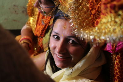 Portrait of beautiful young woman