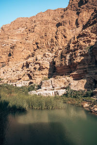 Rock formations in lake