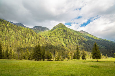 Panoramic natural landscapes.  bagolino, gaver locality, valle sabbia, lombardy. selective focus.