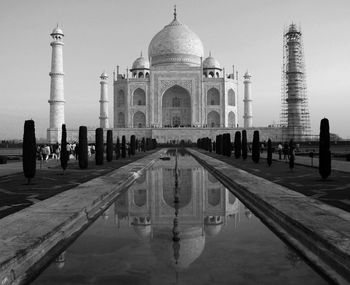 View of taj mahal against clear sky