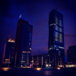 Low angle view of modern building against sky