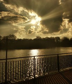Sunset over lake