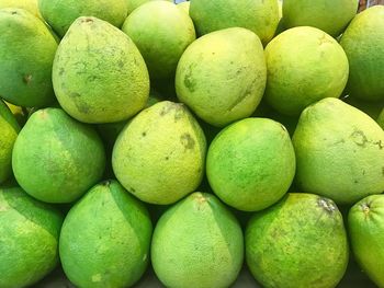 Full frame shot of green fruits at market