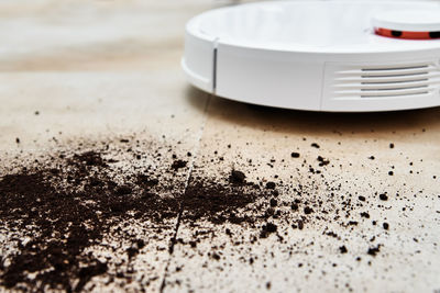 Close-up of coffee cup on table