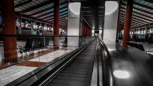 View of escalator at railroad station