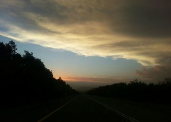 Country road at sunset