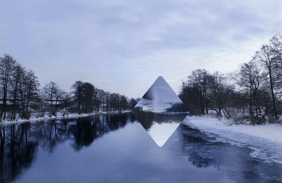 reflection, architecture, built structure, building exterior, tree, water, sky, lake, waterfront, winter, cold temperature, season, bare tree, cloud - sky, snow, tranquility, weather, nature, tranquil scene, house