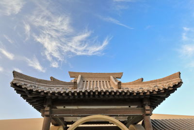 Low angle view of building against sky