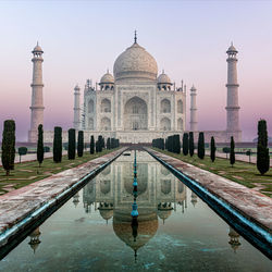 Reflection of building in lake