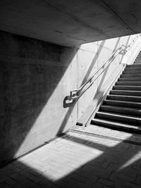 View of staircase in subway