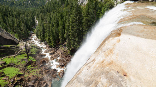 Close-up of waterfall