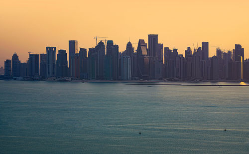 Sunset on doha's coast