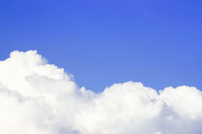 Low angle view of clouds in blue sky