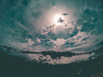 Low angle view of clouds in sky during sunset