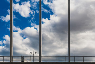 Low angle view of bridge against sky