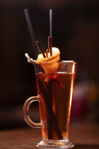Close-up of drink on table