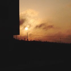 Silhouette of landscape at sunset