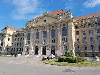 Low angle view of historic building against sky