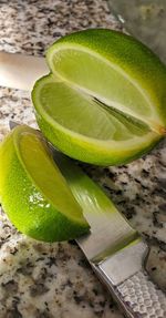 High angle view of fruit on table