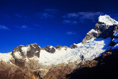 Snowcapped mountain peak against sky