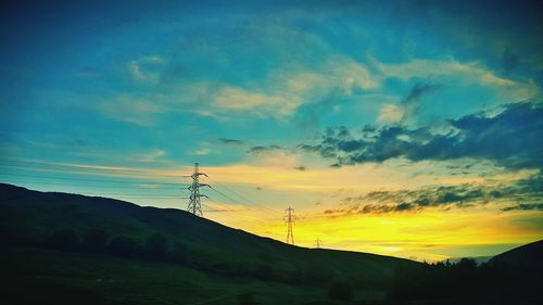 Low angle view of dramatic sky at sunset