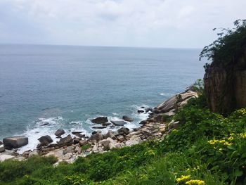 Scenic view of sea against sky