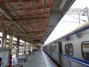 View of railroad station platform