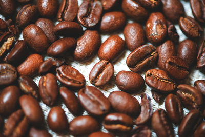 Full frame shot of roasted coffee beans