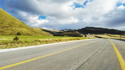 Road passing through landscape