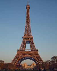 Low angle view of eiffel tower