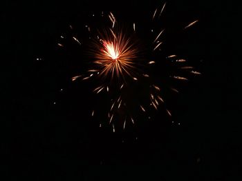 Low angle view of firework display