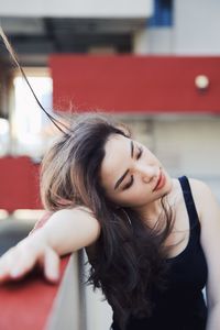 Portrait of woman smiling