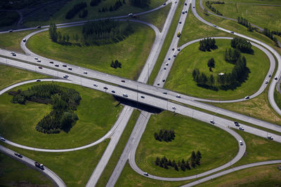 Traffic junction in reykjavik / iceland