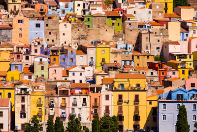 Full frame shot of buildings in city