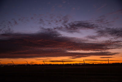 Scenic view of landscape at sunset