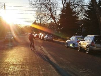 People walking on road