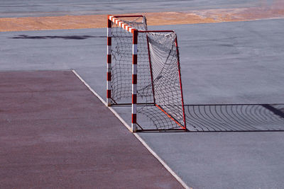 High angle view of basketball hoop