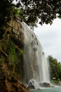 Scenic view of waterfall