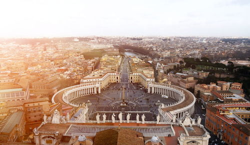 View of city from saint peter basilica against sky