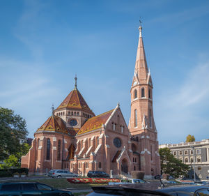 Low angle view of church against sky