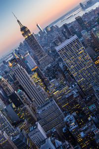 Aerial view of buildings in city