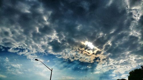 Low angle view of cloudy sky