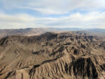 Aerial view of a desert