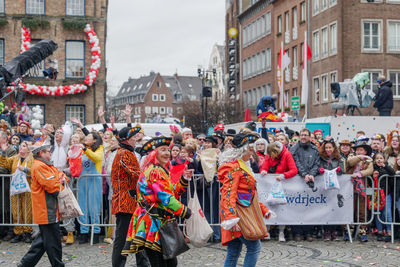 People on street in city