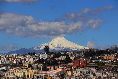 Panoramic view of city against sky